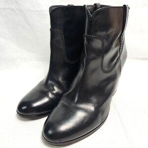 Frye Leather Ankle 3" Pull- on Heel Boot Black 3474670-BLK Women's Size 9.5M
